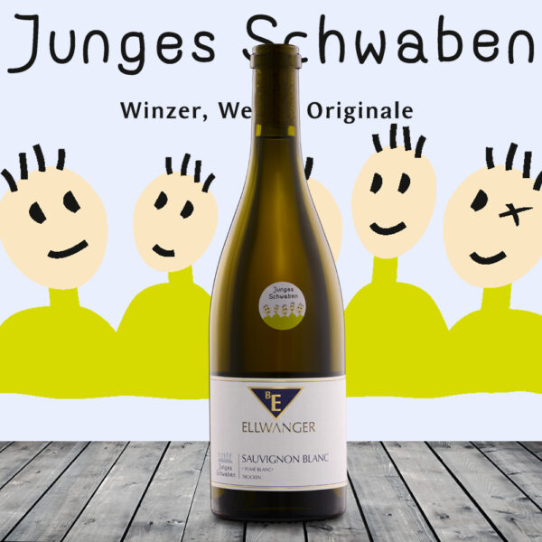 2022er<br>SAUVIGNON BLANC<br>"Junges Schwaben"<br>Fumé blanc<br>trocken<br>93 Punkte Falstaff Sauvignon Trophy